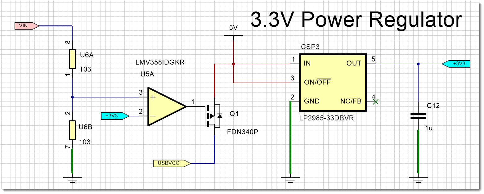 Schematic with a 0.05 unit grid