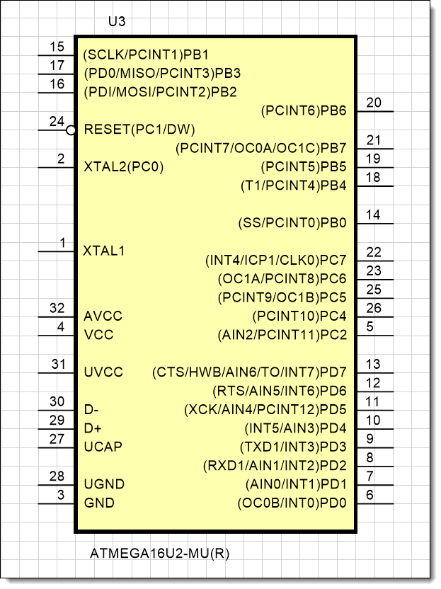 Symbol with Terminal Magnet and 0.1 Unit Grid