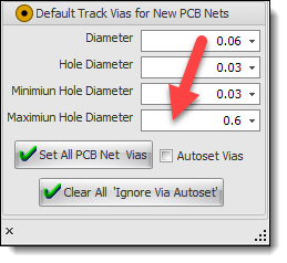 Maximum Via Hole Diameter