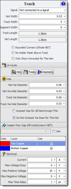 Track Properties Editor